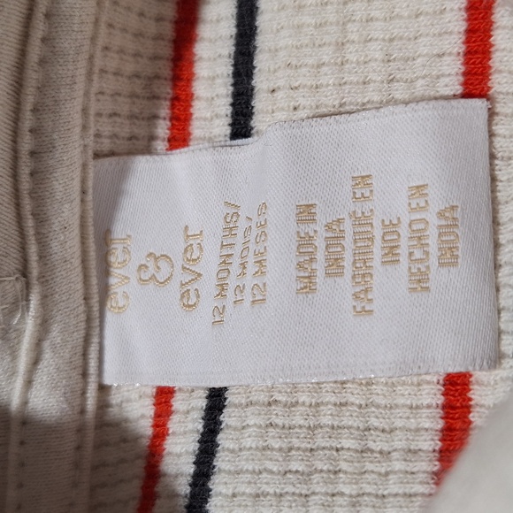 Ever & Ever 3 Button Stripe Hooded Shirt 12mo NWT - Picture 11 of 15